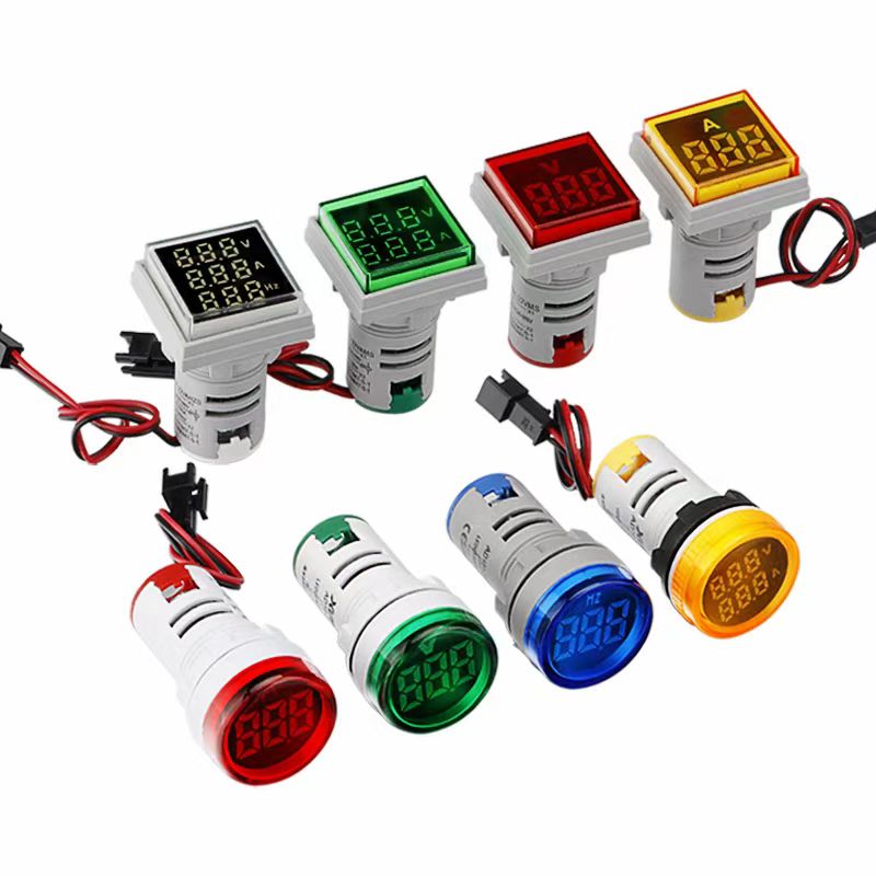 22mmミニ電圧計 /電流計 /HertzメーターLEDデジタルインジケータライト